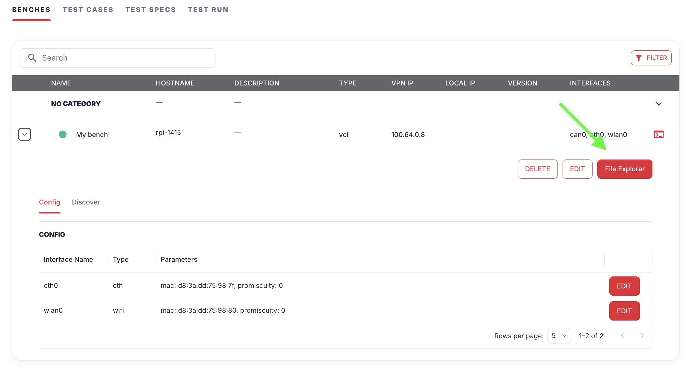 File Explorer Button